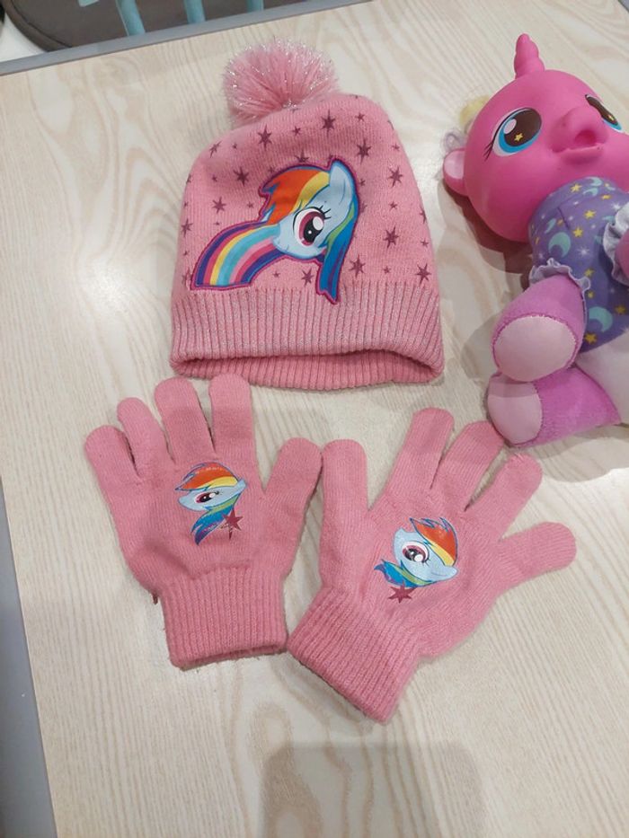 My Little Pony ensemble gant et bonnet -peluche interactive - photo numéro 2