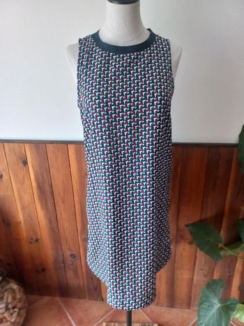 Robe motifs rouge bleu