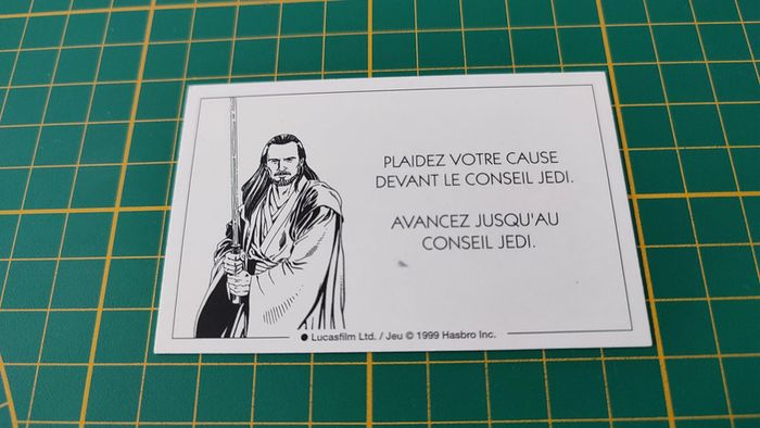 Carte Sith Plaidez votre cause devant le conseil Jedi jeu Monopoly Star Wars épisode 1 #A81