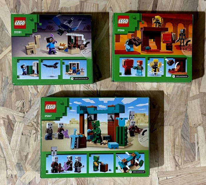 Pack LEGO Minecraft - 21251 / 21266 / 21267 - Neufs et scellés - photo numéro 2