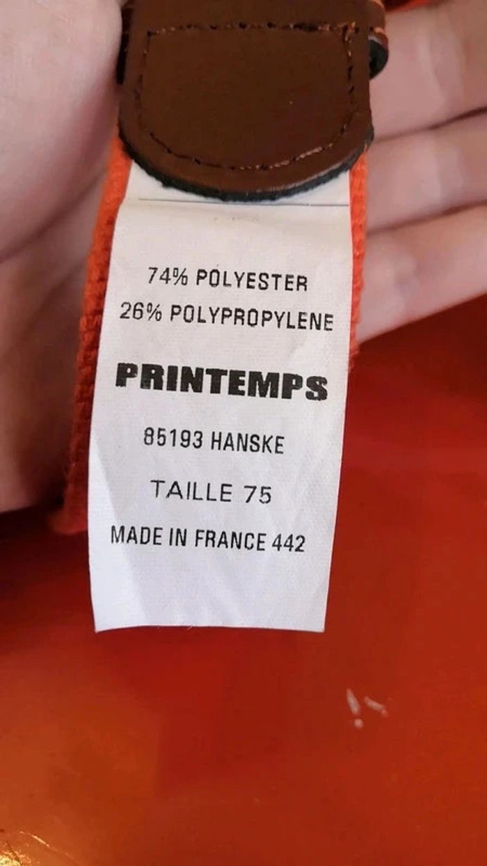 Ceinture orange Printemps t. 75 - photo numéro 3