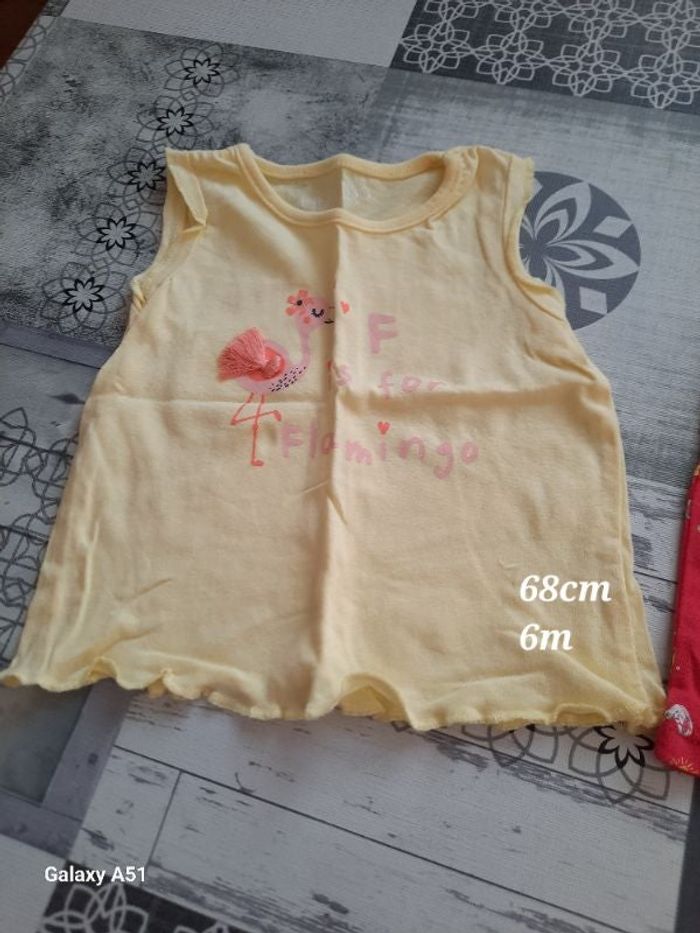 débardeur jaune 6 mois