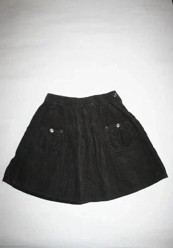 Jupe velours noire Kidkanai 5 ans