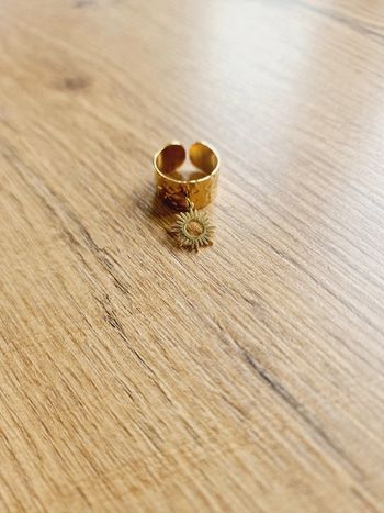 Bague soleil acier inoxydable