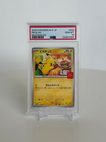 Pikachu #020 M-P McDonald's Promo 2025 Japonais PSA 10 Gem Mt