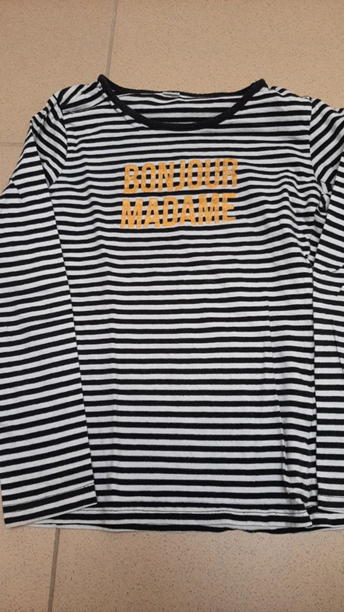 T shirt longues manches fille 11 -12 ans