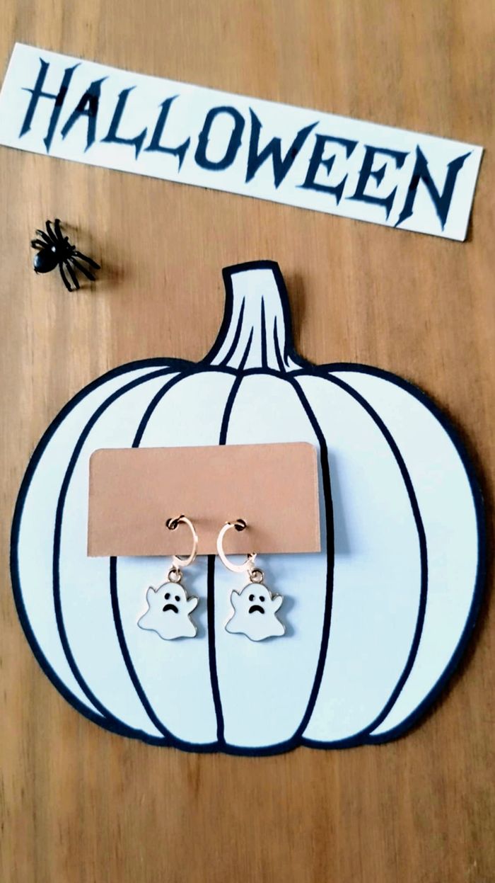 👻 Boucles d’Oreilles Halloween Petits Fantômes 👻
