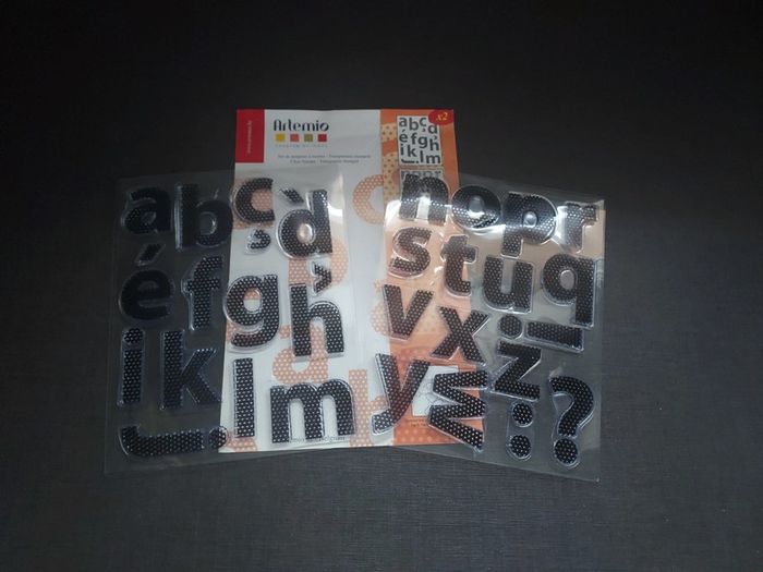 Tampon clear alphabet artemio