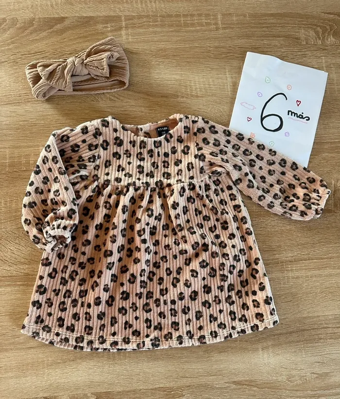Robe et bandeau bébé fille 6 mois