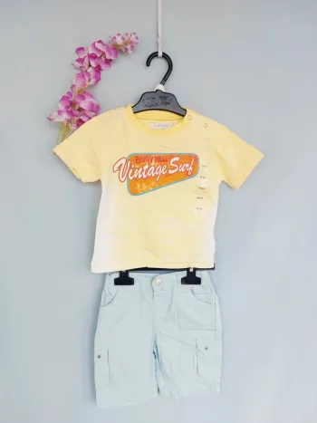 Ensemble neuf short tee-shirts In extenso 9 mois