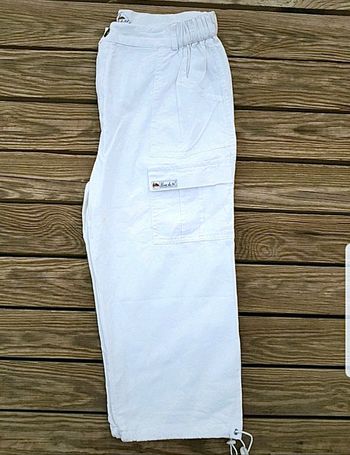 bermuda pantalon 3/4 Blanc du Nil
