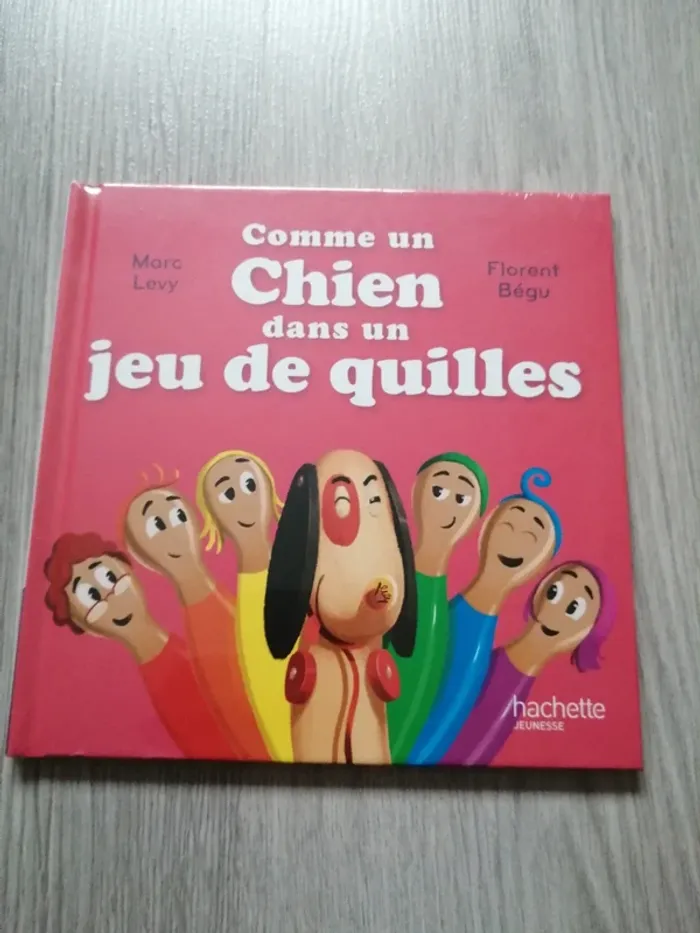 Livre enfant comme un chien dans un jeu de quille de Marc levy et Florent begu