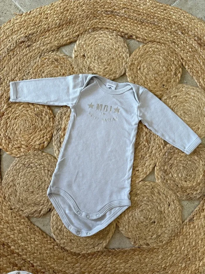 Lot de 3 bodies manches longues Petit bateau 3 mois - photo numéro 3