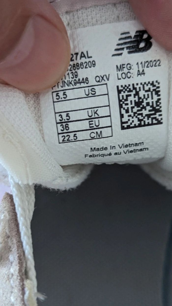 New balance 327 blanc rose - photo numéro 6