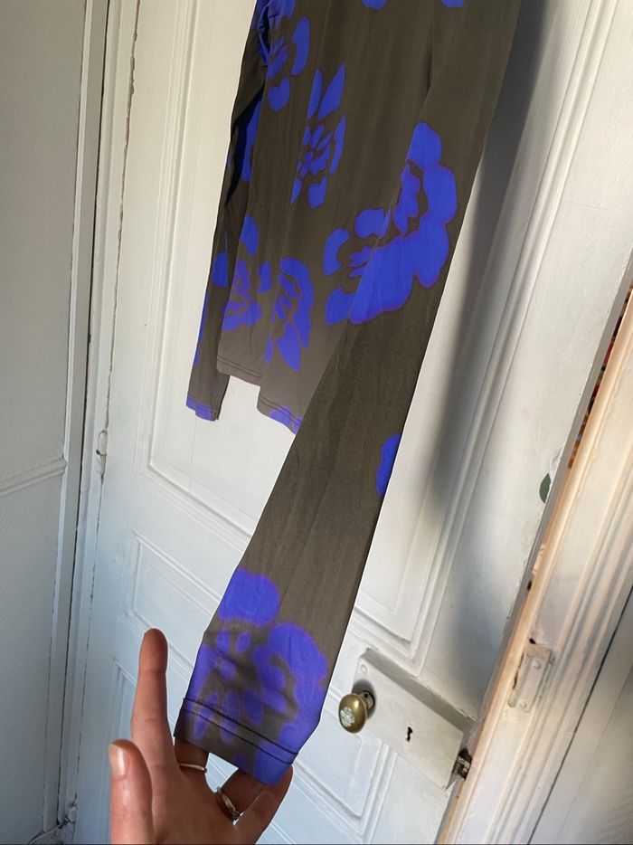 Haut col roulé marron et bleu Nina Ricci - photo numéro 2