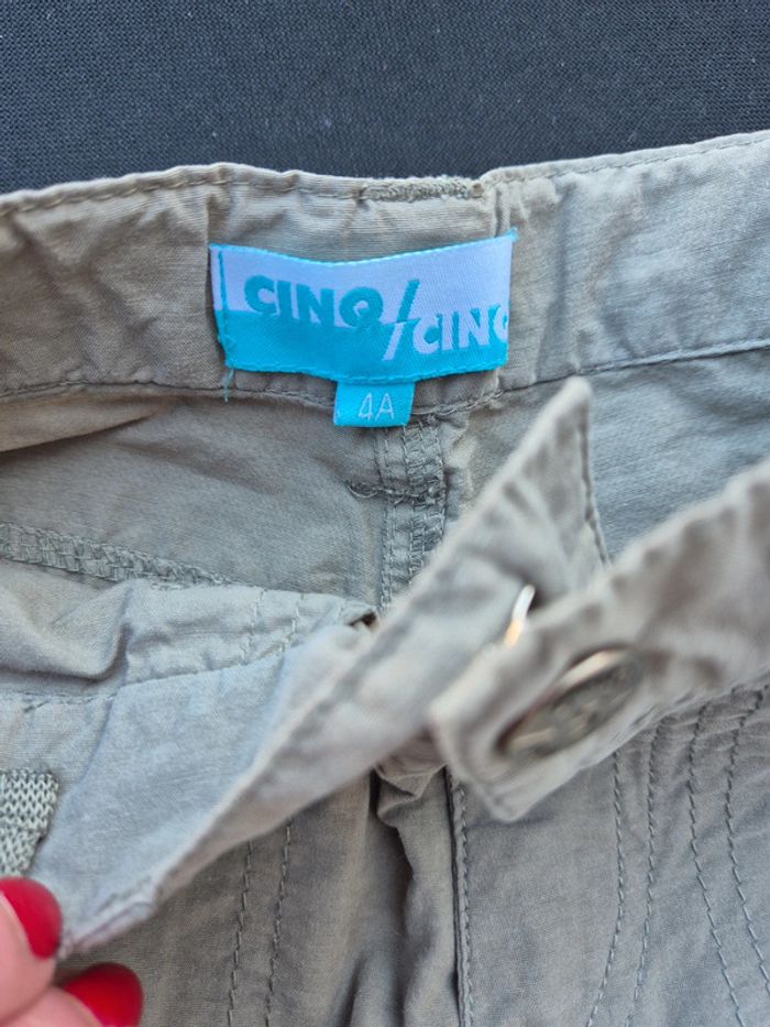 Long bermuda kaki pale taille 4 ans - photo numéro 4