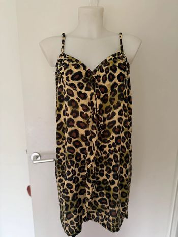 Robe en coton léopard