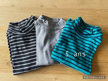 Lot 3 cols roulés 5 ans