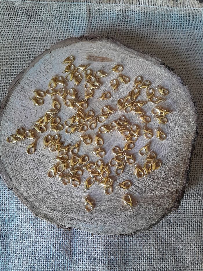 Lot de 100 fermoirs doré 12mm