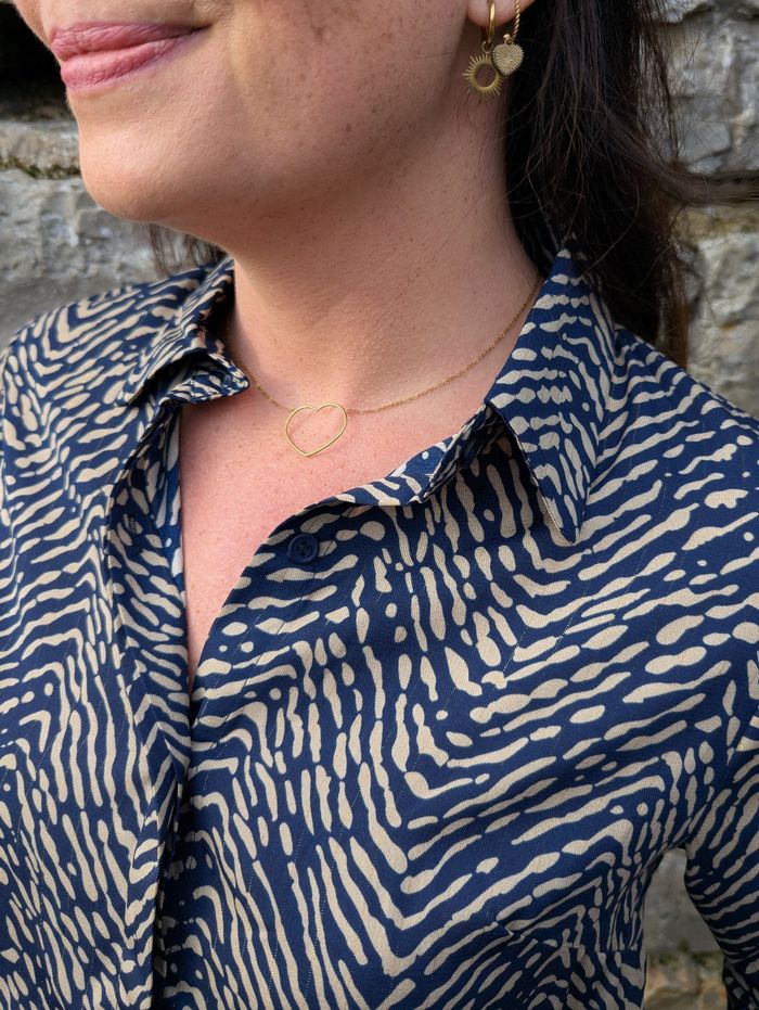 Chemise marine/taupe Zèbre
Taille S/M - photo numéro 4