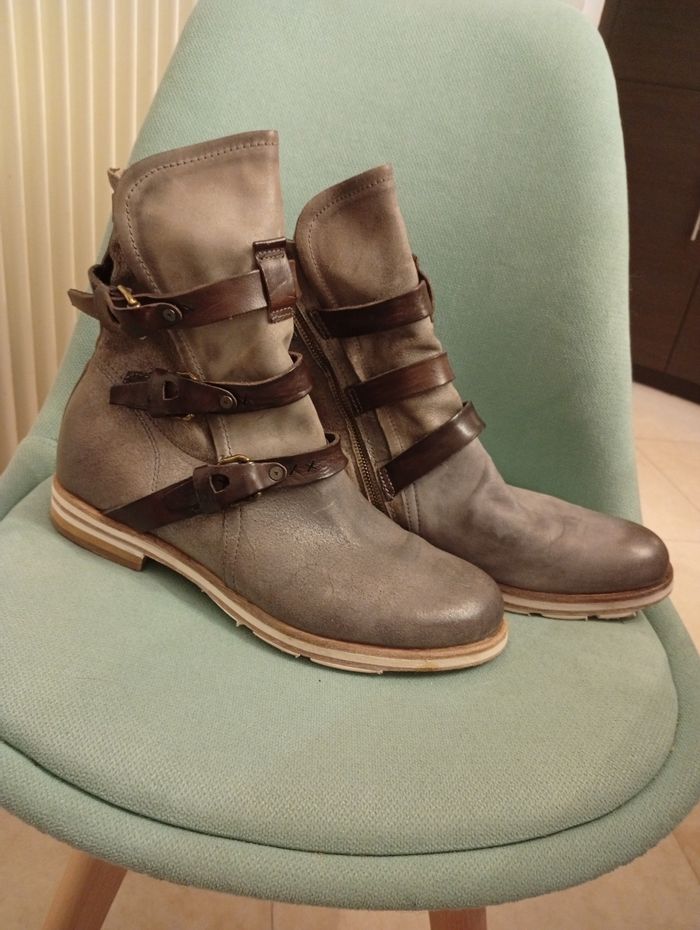 Bottines en cuir grises A.S.98 pointure 44 - photo numéro 10