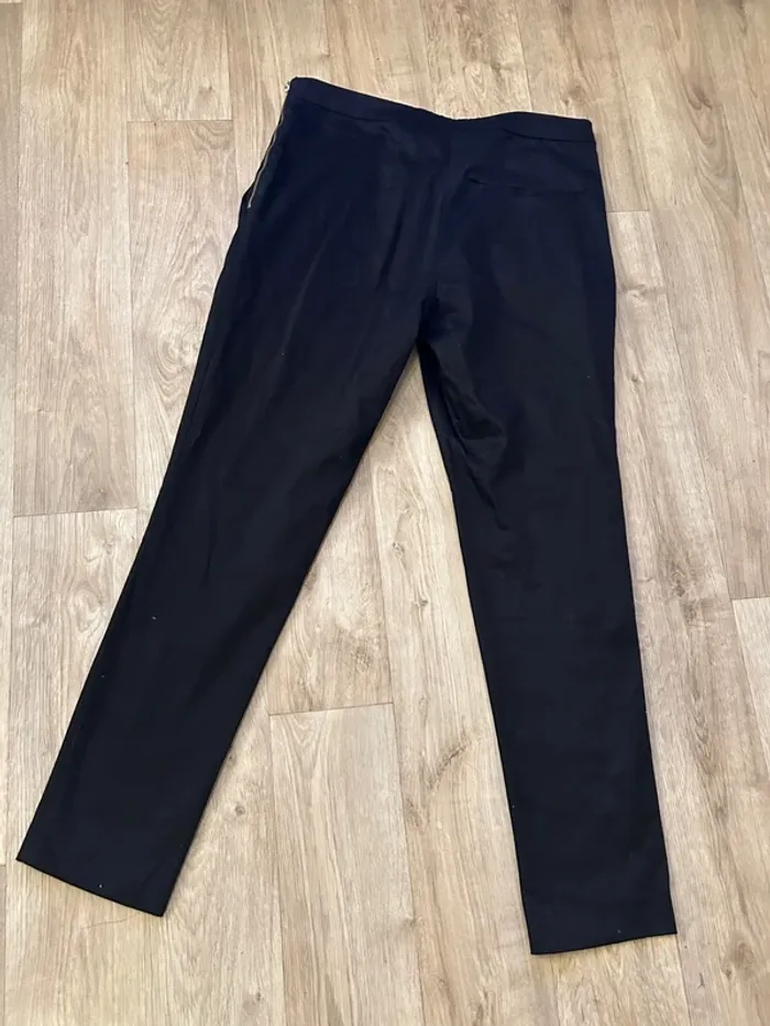 H&M, pantalon, coupe droite, noir, femme, taille 38 - photo numéro 5