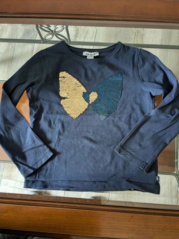 Tee shirt a sequins fille 4 ans