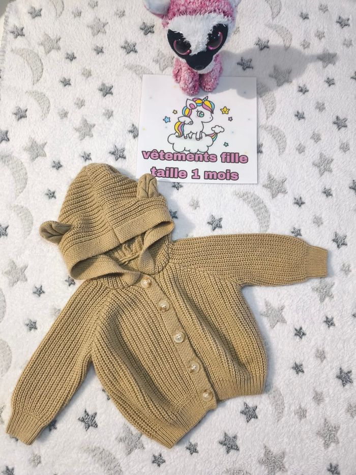 Gilet mixte Cozy Cub - 1 mois - marron - très bon état