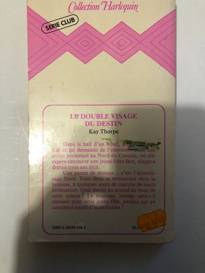 Livre Le double visage du destin Kay Thorpe - photo numéro 2