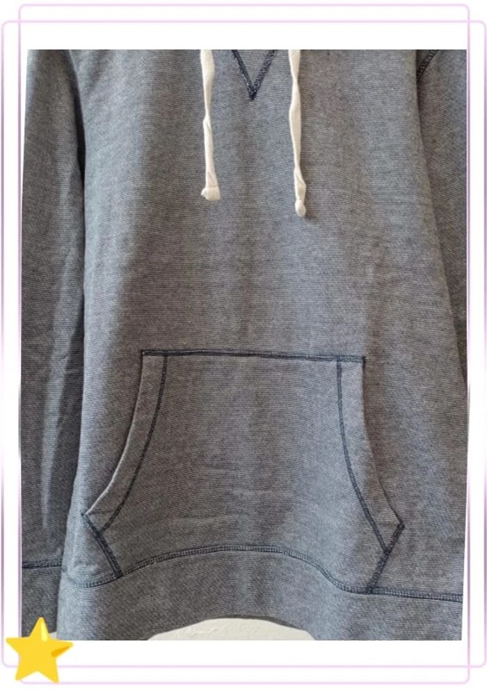 Pull sweat capuche bleu Celio L - photo numéro 3