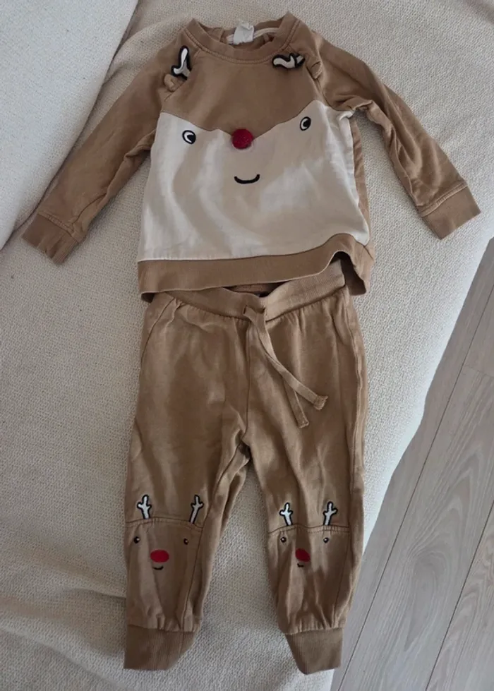 Ensemble renne Noël 18 mois H&M