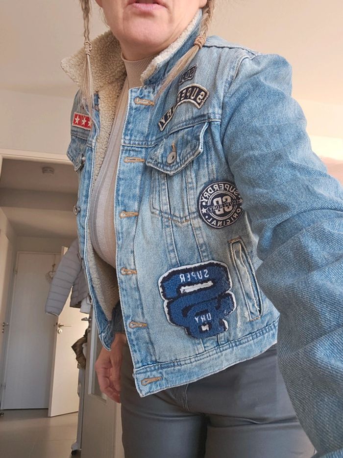 Veste jean Superdry taille M - photo numéro 8