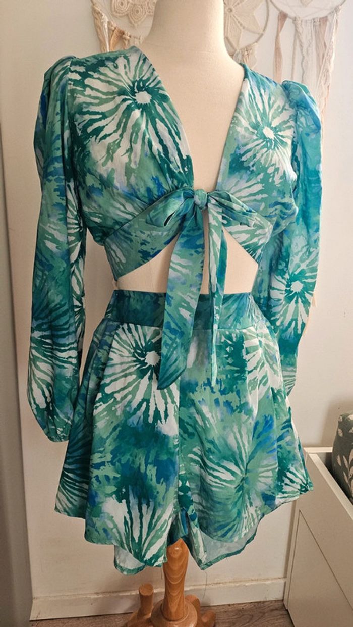 Ensemble short crop top taille unique