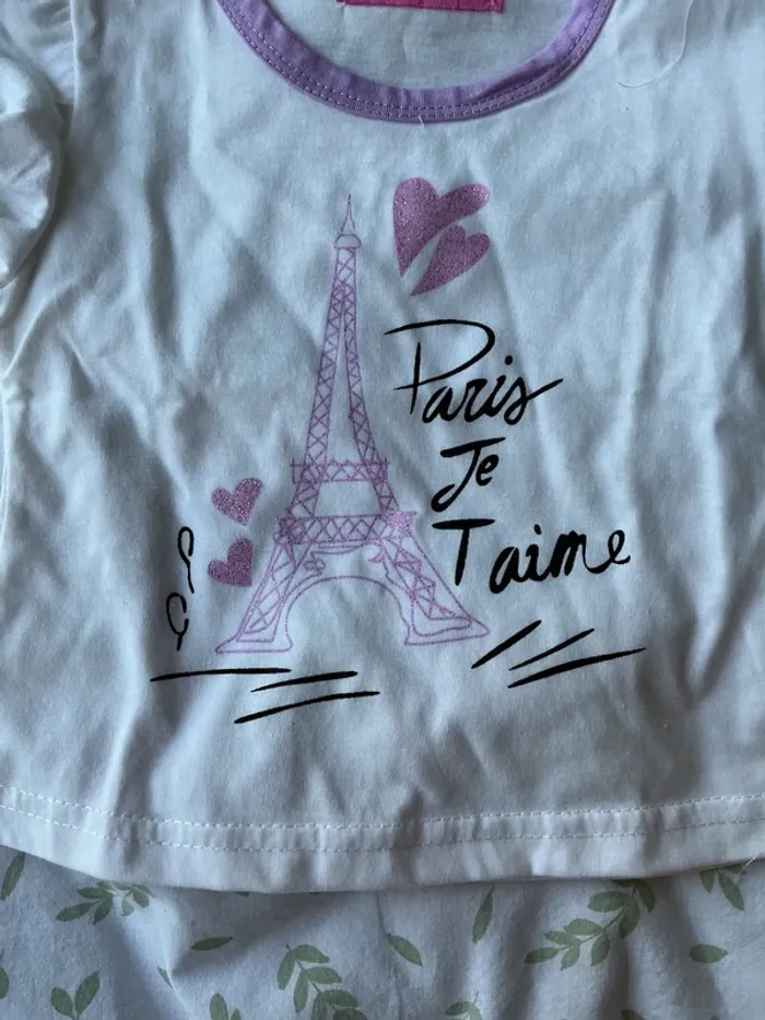 teeshirt manches courtes blanc et violet inscription devant 12 mois banana - photo numéro 5