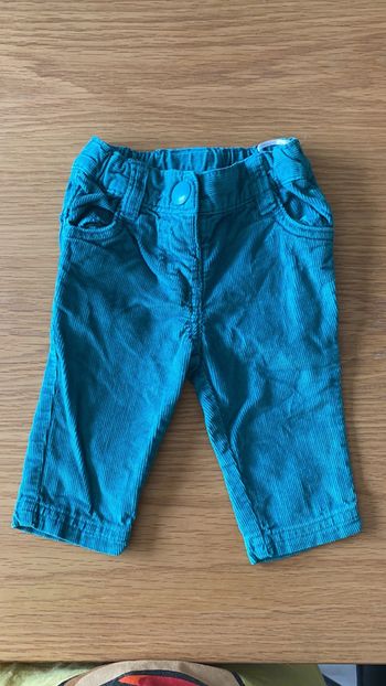 Pantalon velours vert d’eau