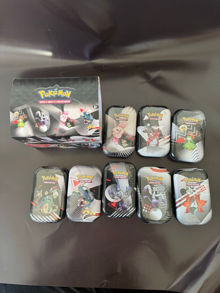 Display mini tins flamme blanche/foudre noir EV10.5