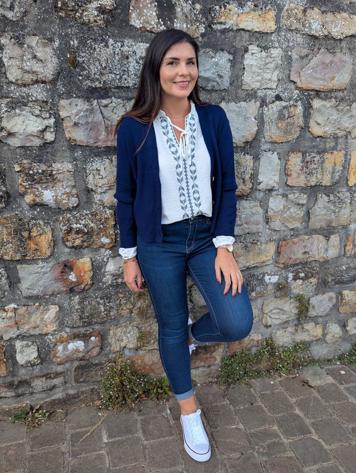 Gilet mi-saison Moscou marine fines mailles
TU - photo numéro 3