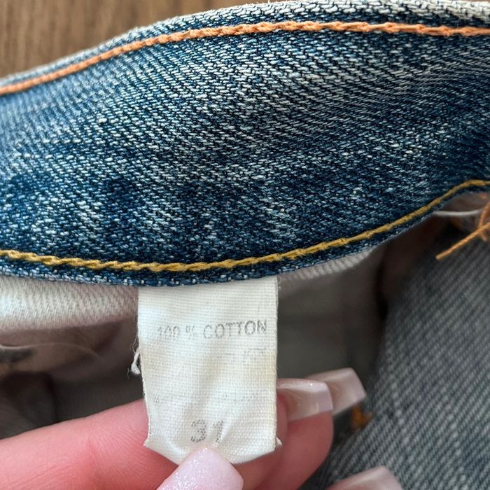 Jean/pantalon bleu délavé vintage pour homme, taille : W 31 (40 taille française) - photo numéro 6