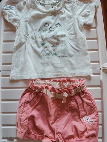 Ensemble short tshirt Sergent Major 6 mois