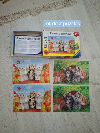 Lot de 2 puzzles Ravensburger 2x12 pièces Chatons dès 3 ans