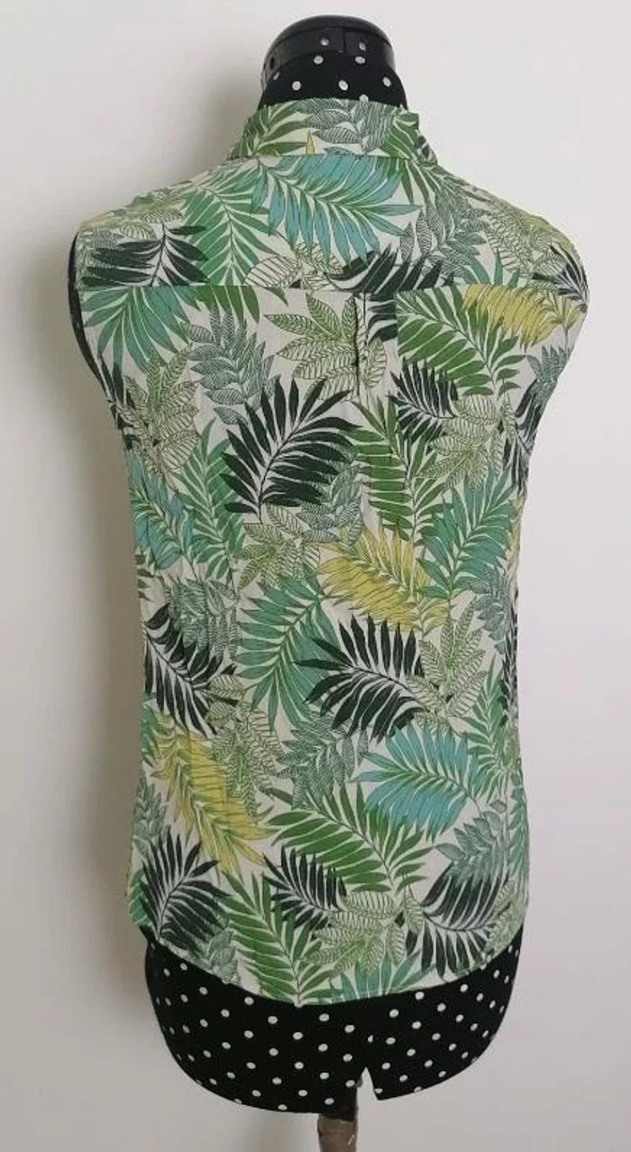 Top feuilles tropicales blanc vert Taille S 1.2.3 - photo numéro 4