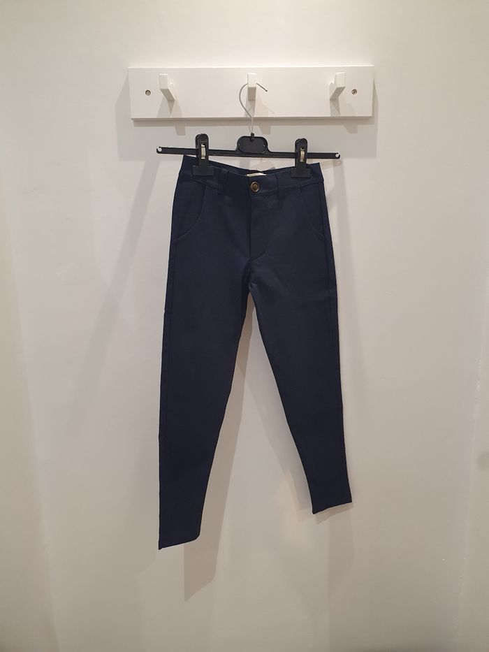 Pantalon Chino matière stretch bleu marine Taille 12 ans