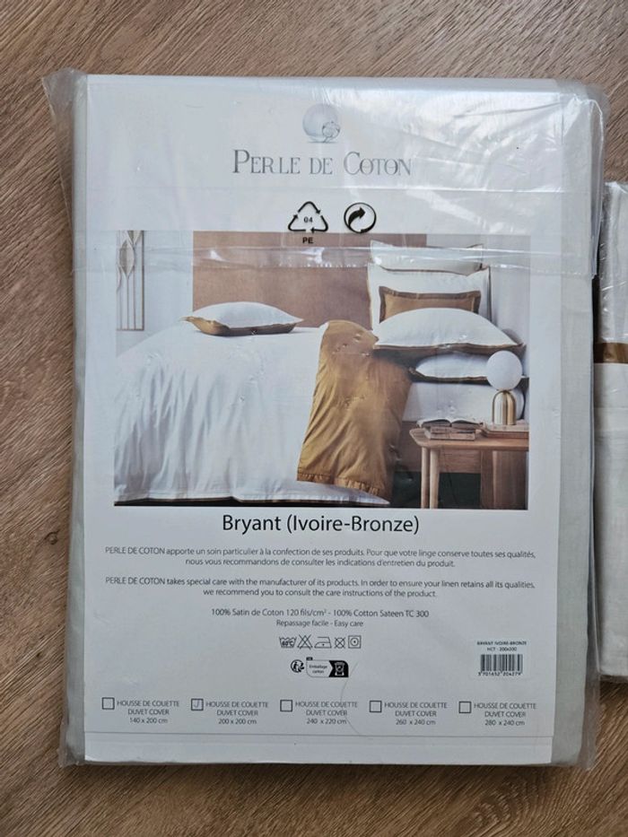Housse de couette 200x200 Perle de coton - photo numéro 2