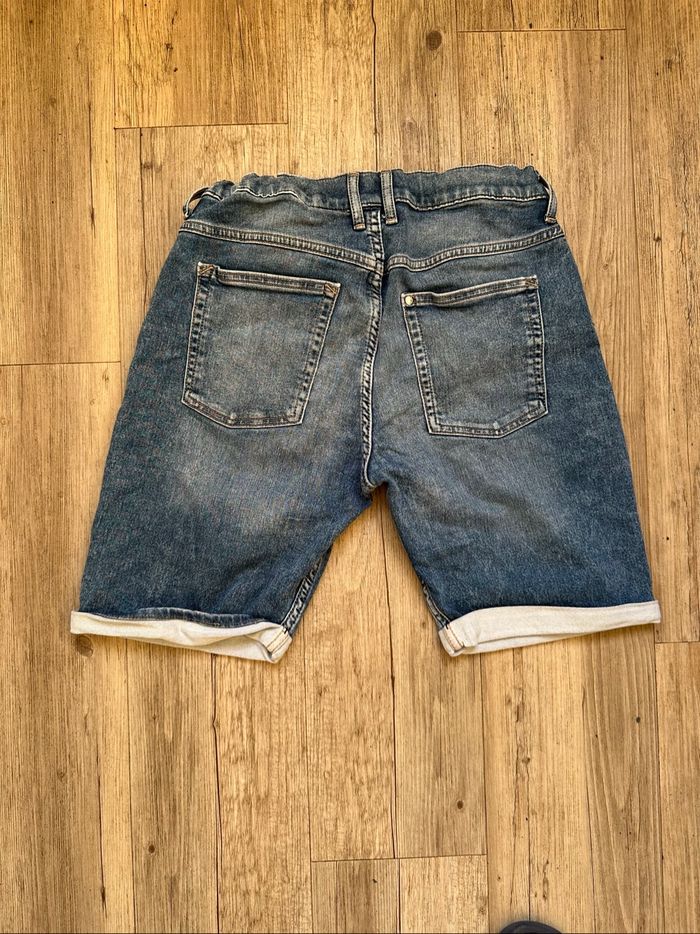 Bermuda short en jean h&m 13/14 ans  garçon - photo numéro 2