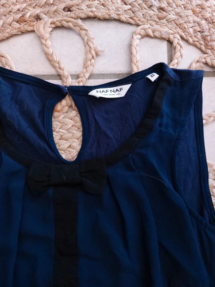 Tee-shirt Naf Naf Bleu marine et noir - photo numéro 2