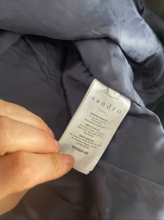 Veste Sandro effet satinée et brodée - photo numéro 3