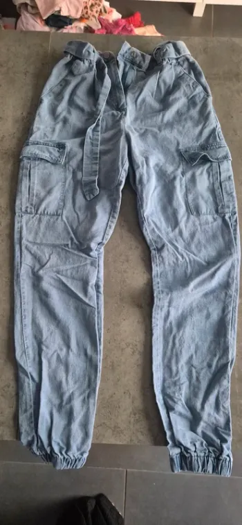 Jeans effet cargo pour fille