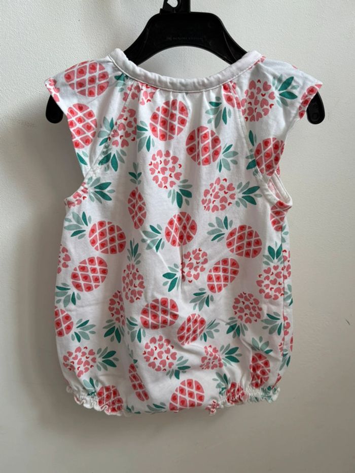 Combinaison été blanche ananas Obaïbi 3 mois - photo numéro 3