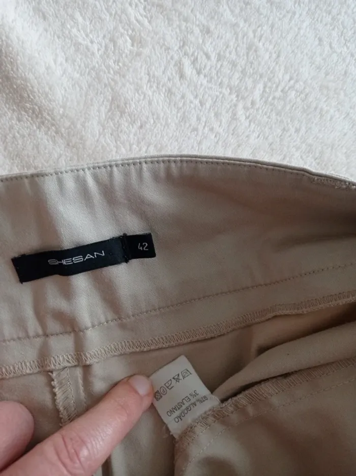 Pantalon droit beige , Shesan 42 - photo numéro 7
