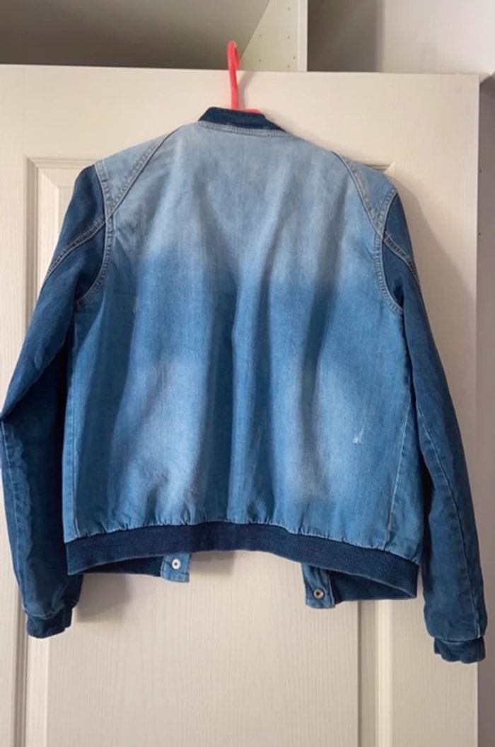 Veste en jean effet usé taille S - photo numéro 2